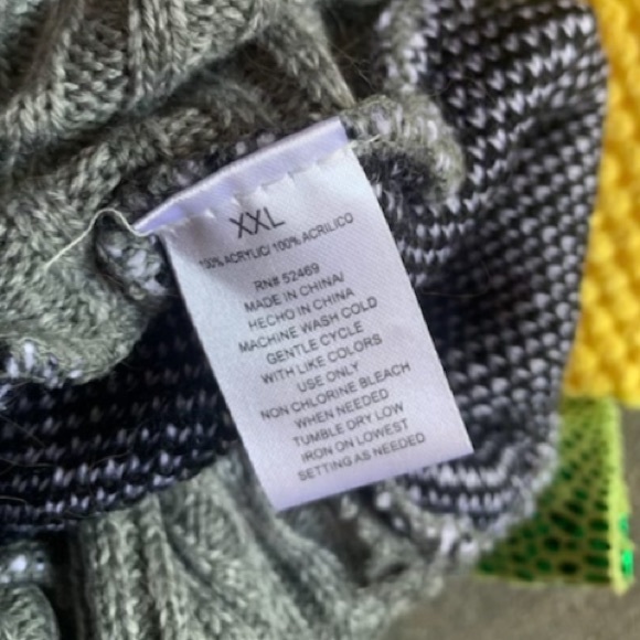 Large Dog Halloween Skull Turtleneck Sweater - Picture 3 of 3